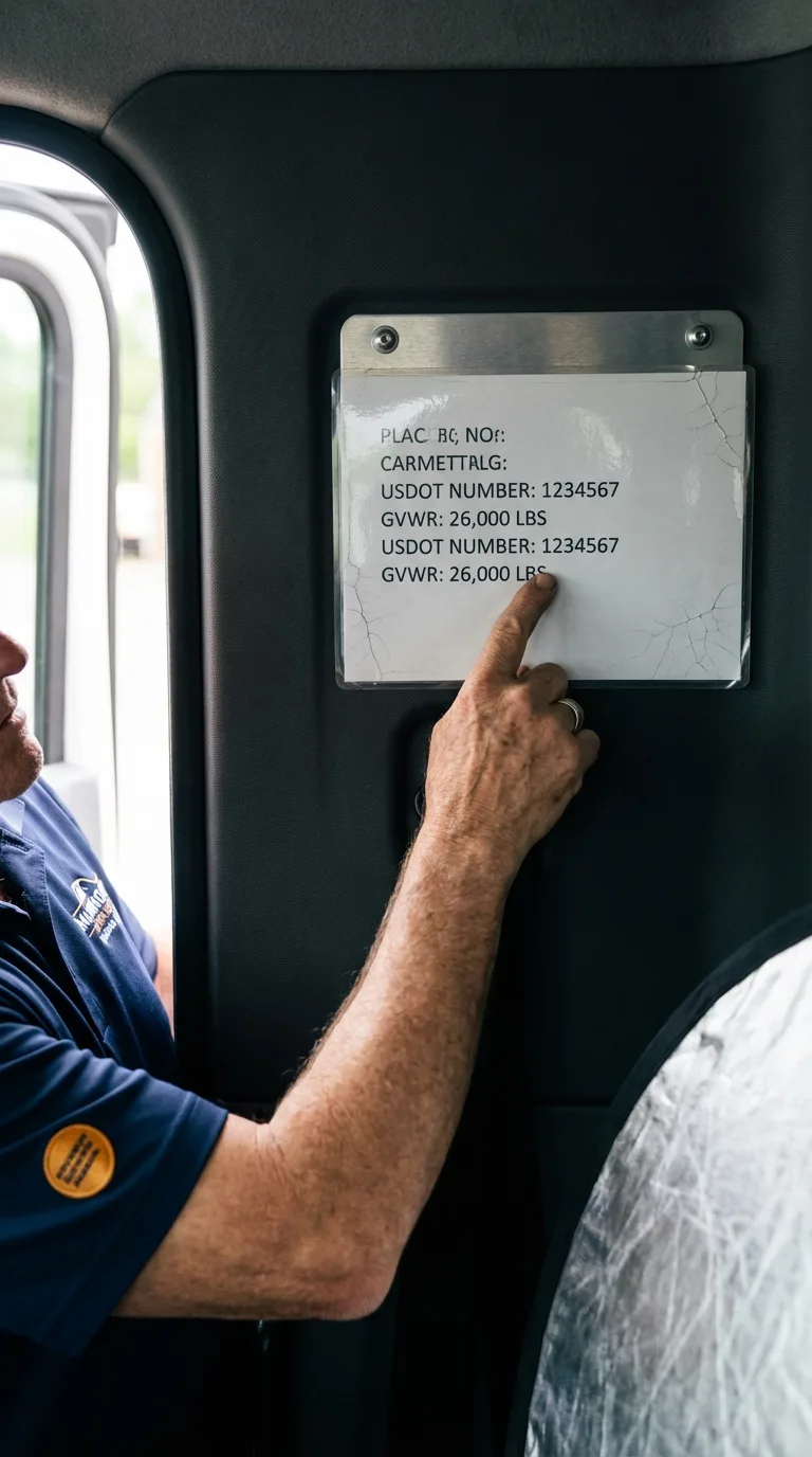 USDOT licensing placard verification in Galesburg